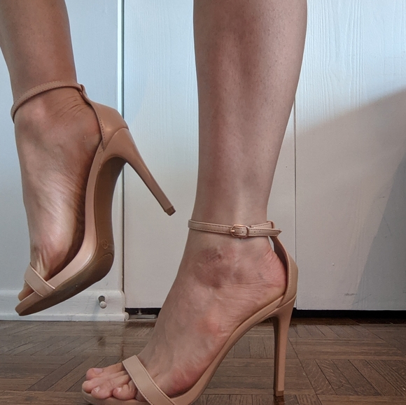 Lulu's Nude Vegan Leather Heels - Picture 7 of 15
